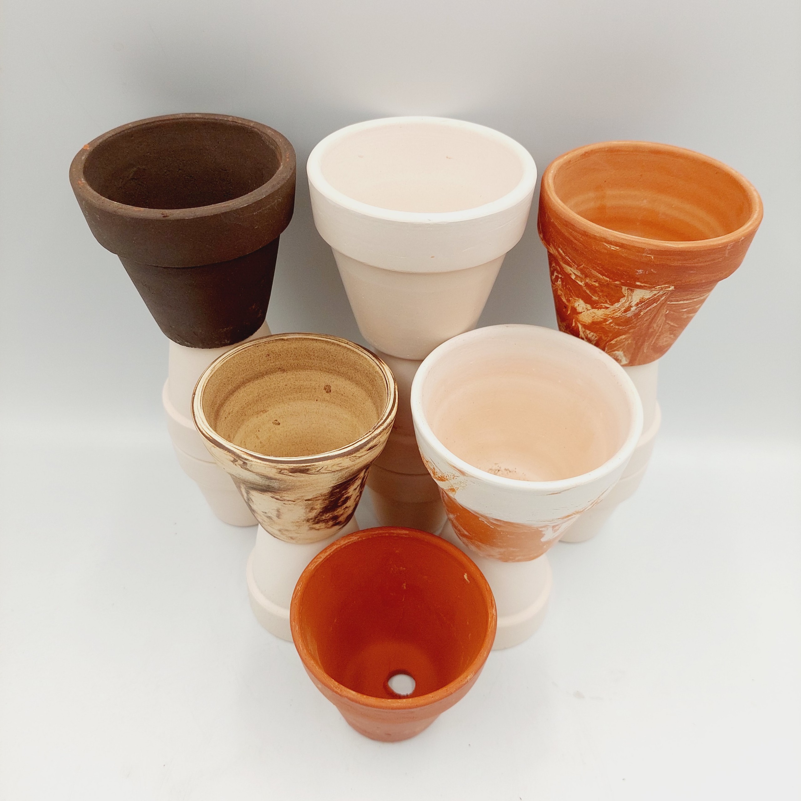 Chậu đất nung, chậu sen đá, xương rồng - Ly gờ 76, miệng chậu 7cm, chiều cao 6cm