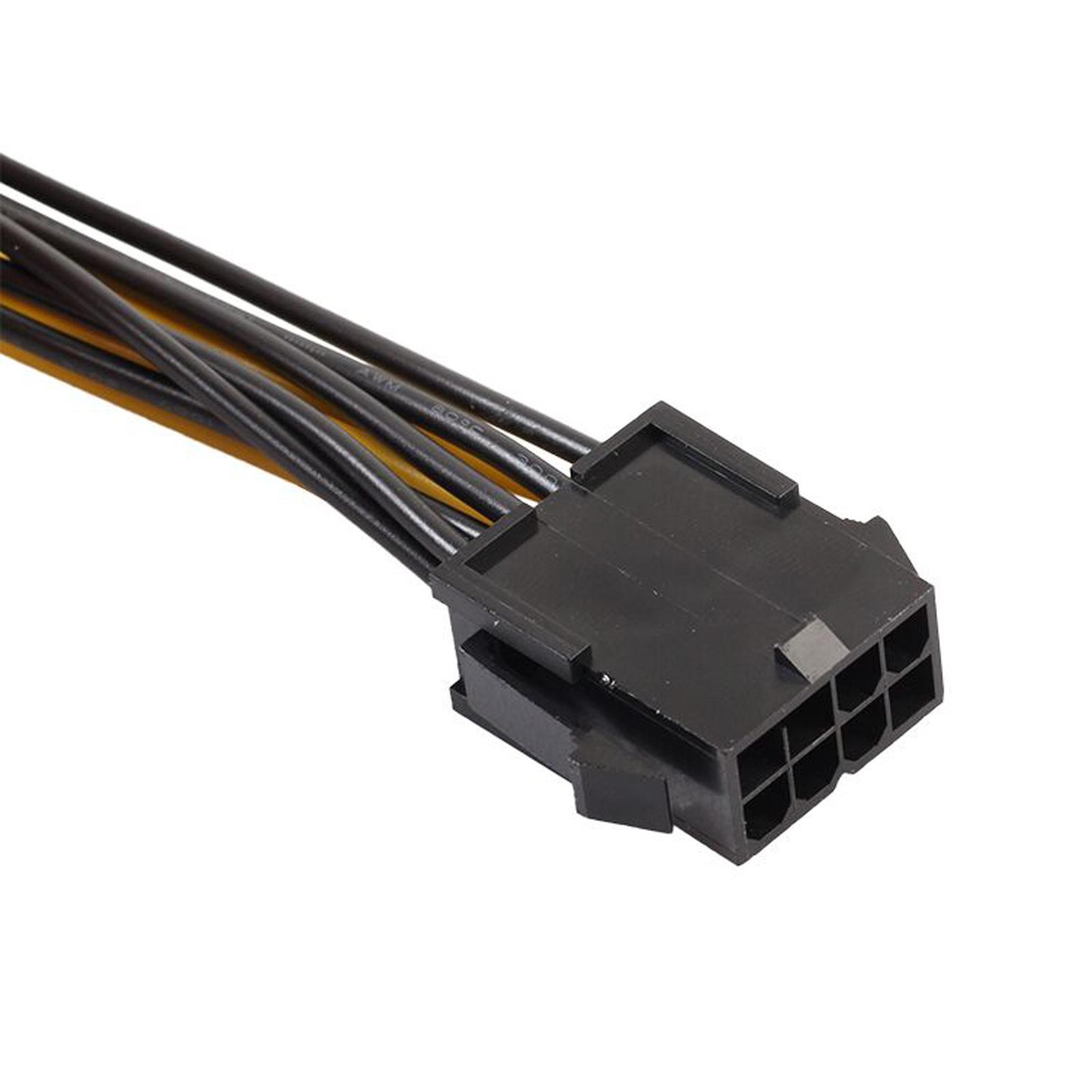 Splitter 11.8inch Extention 8-Pin to Dual 8-Pin  Power Supply Cable PCI Express