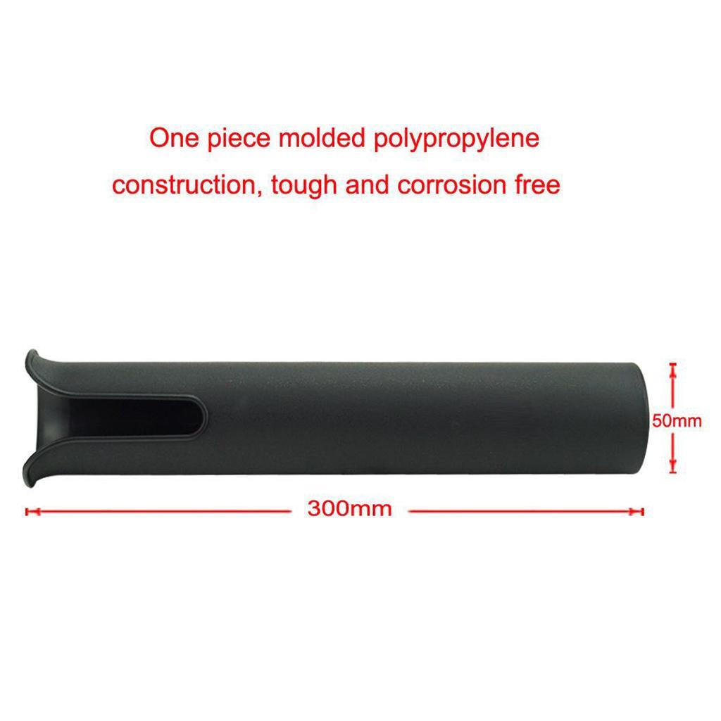 2x Plastic Fishing Rod Holder Boat 1 Pole Tube Rack Stand Bracket Black
