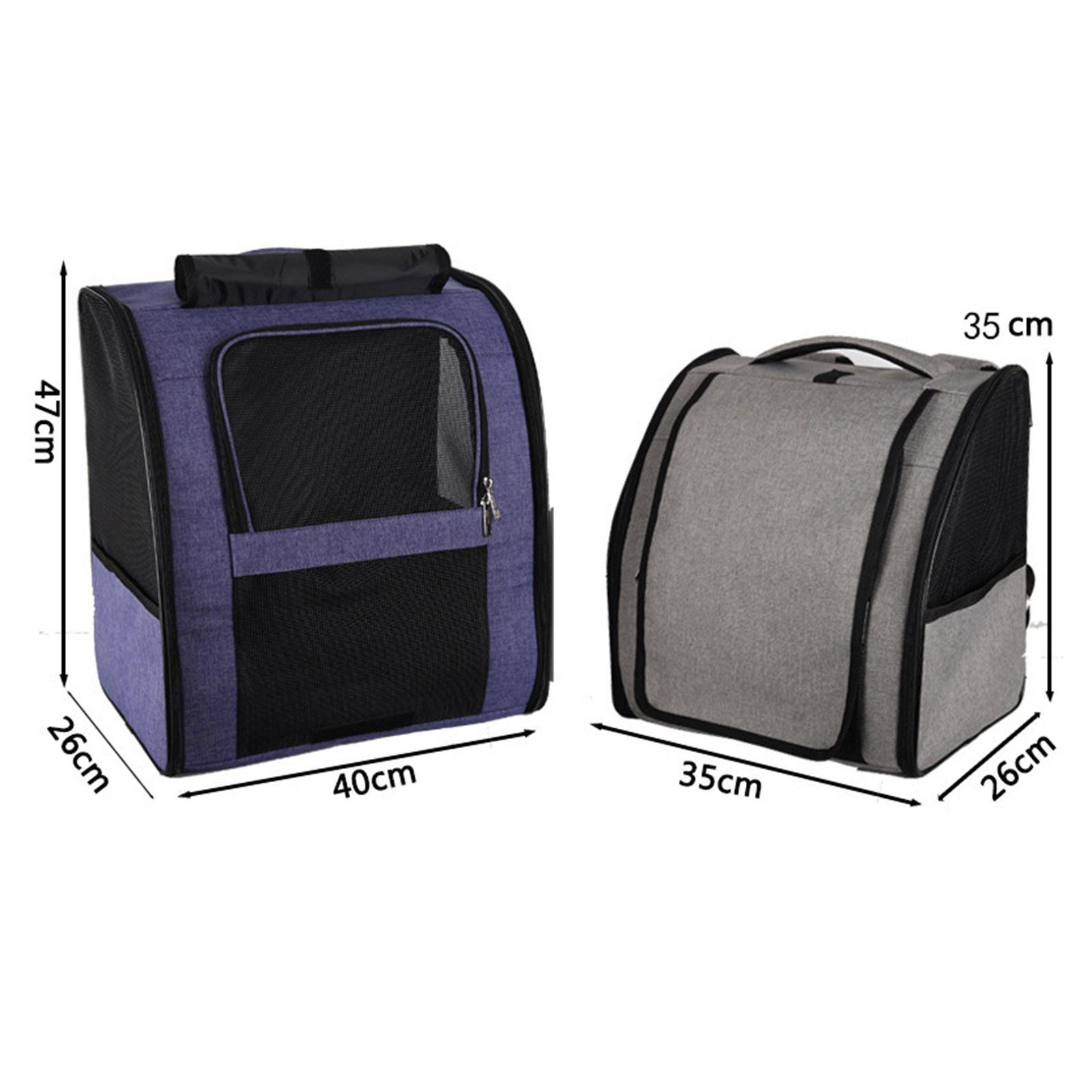 Oxford Cloth Mesh Folding Pet Dog Cat Carrier Backpack Carrying Bag