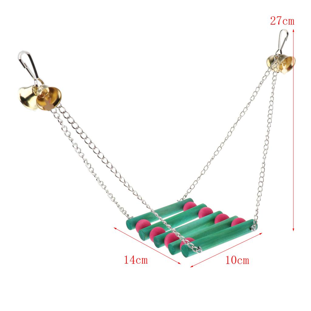 Pet Parrot Chew Swing/Tunnel/Bell Toys Cage Decoration Hanging Toy