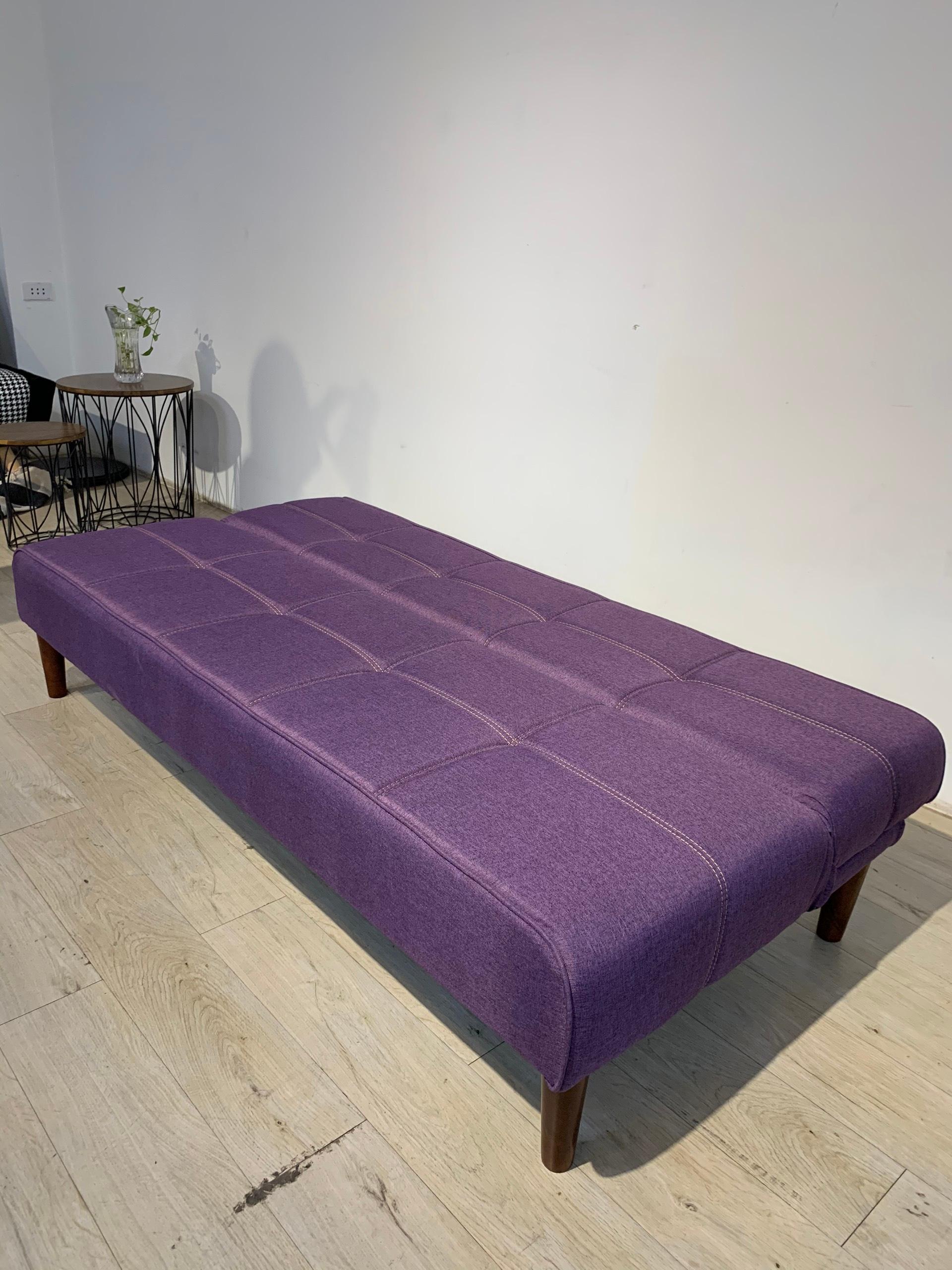 Sofa bed 3 trong 1 Juno sofa chân gỗ màu tím