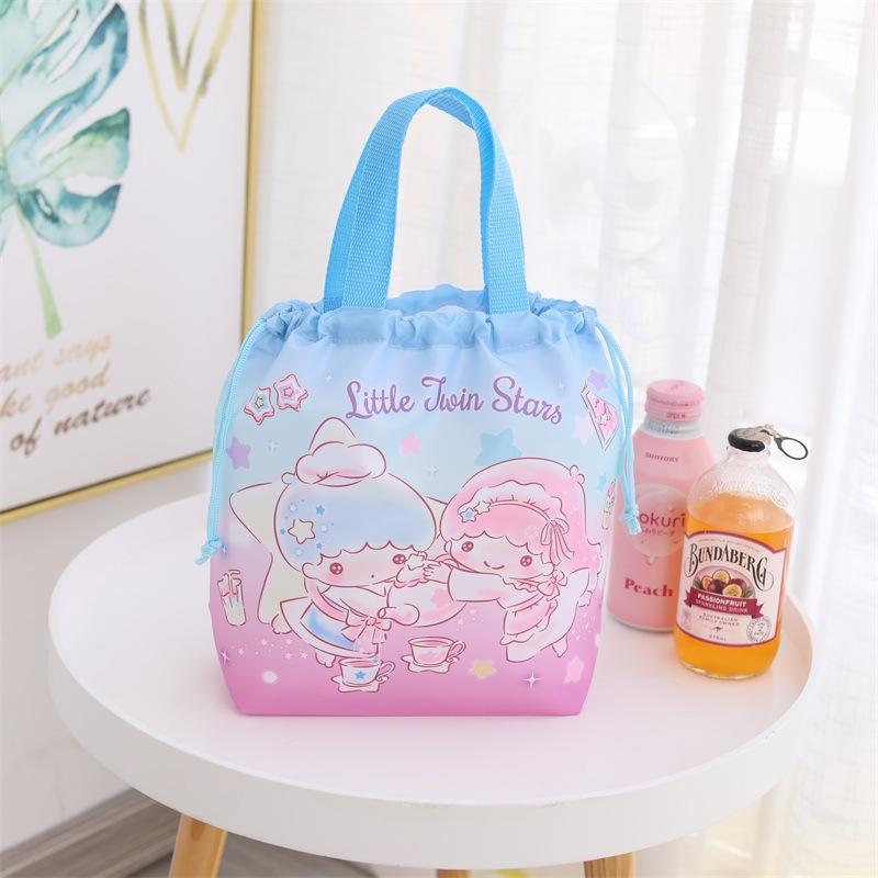 Hoạt Hình Hello Kitty Cầm Tay Túi Đựng Hộp Cơm Trưa Dây Kéo Túi Đựng Đồ Ăn Trưa Cho Trẻ Em, Bé Gái Thời Trang Dễ Thương Lưu Trữ Túi 35*10*27Cm