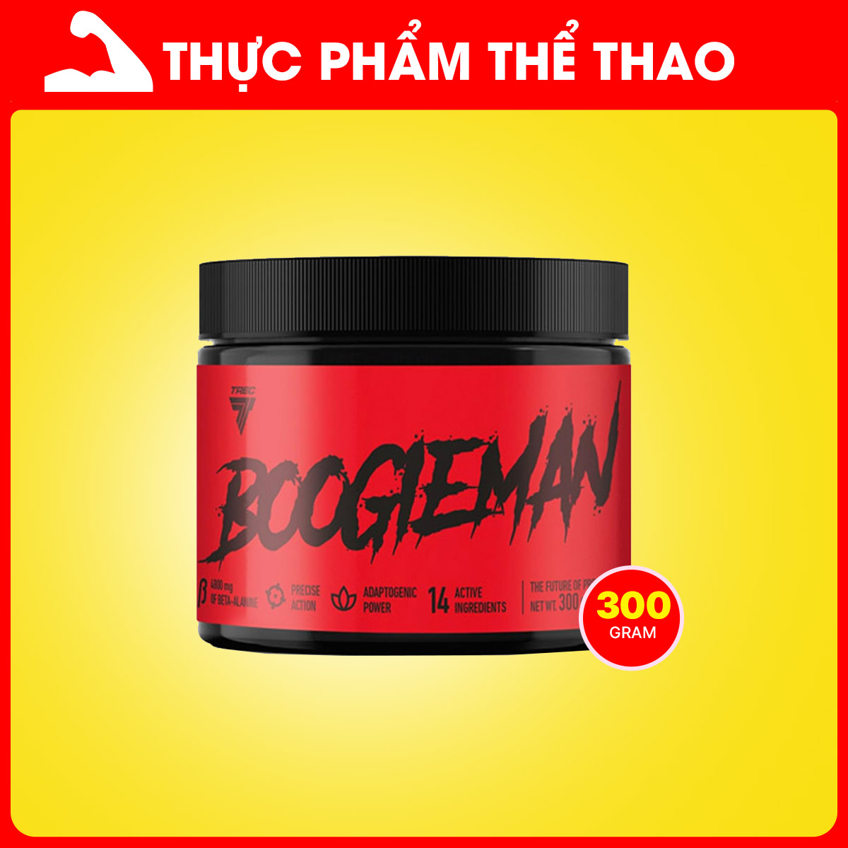 Pre-Workout TREC BOOGIEMAN 300g - Thương Hiệu Trec Nutrition - Nhiều Hương Vị