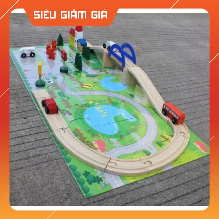 GIÁ SỐC- -HOT- Bộ mô hình công trình giao thông thành phố bằng gỗ siêu đẹp