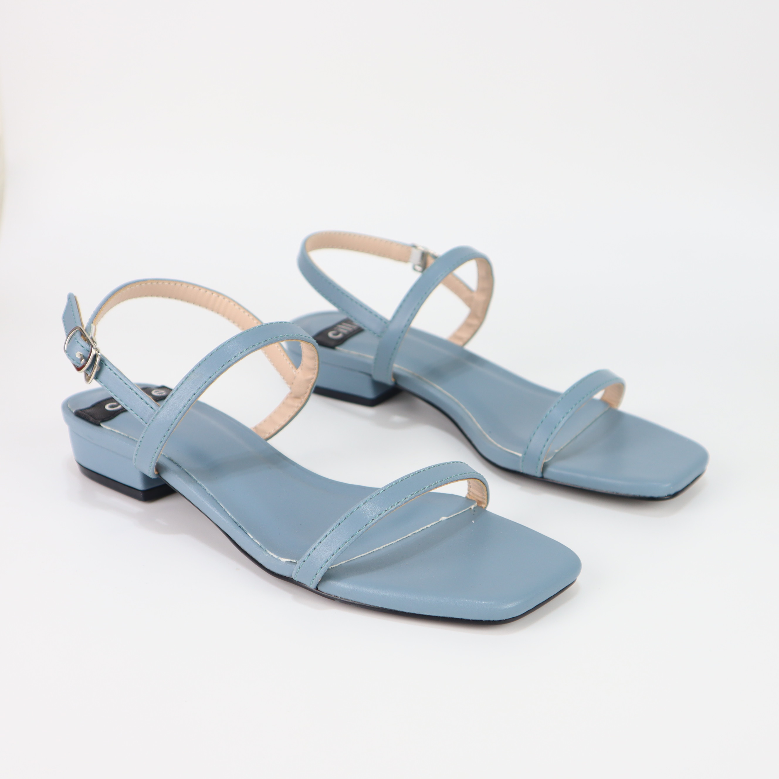 Giày sandal nữ quai ngang Cillie cao 2cm 1002