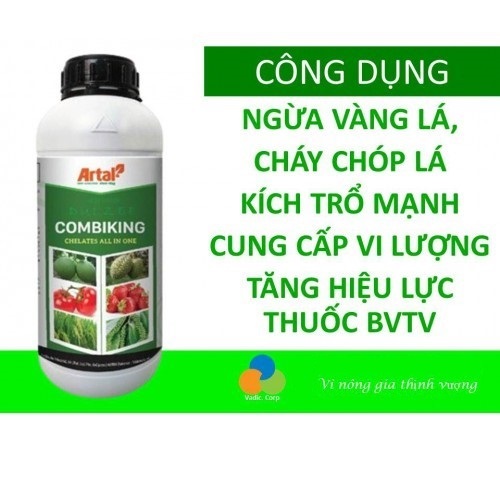 Phân bón COMBIKING 2 trong 1 dùng cho tất cả cây trồng ngăn ngừa hiện tượng cháy lá, vàng lá, rụng bông, rụng lá, cân bằng dinh dưỡng cây trồng, tăng hiệu lực thuốc BVTV