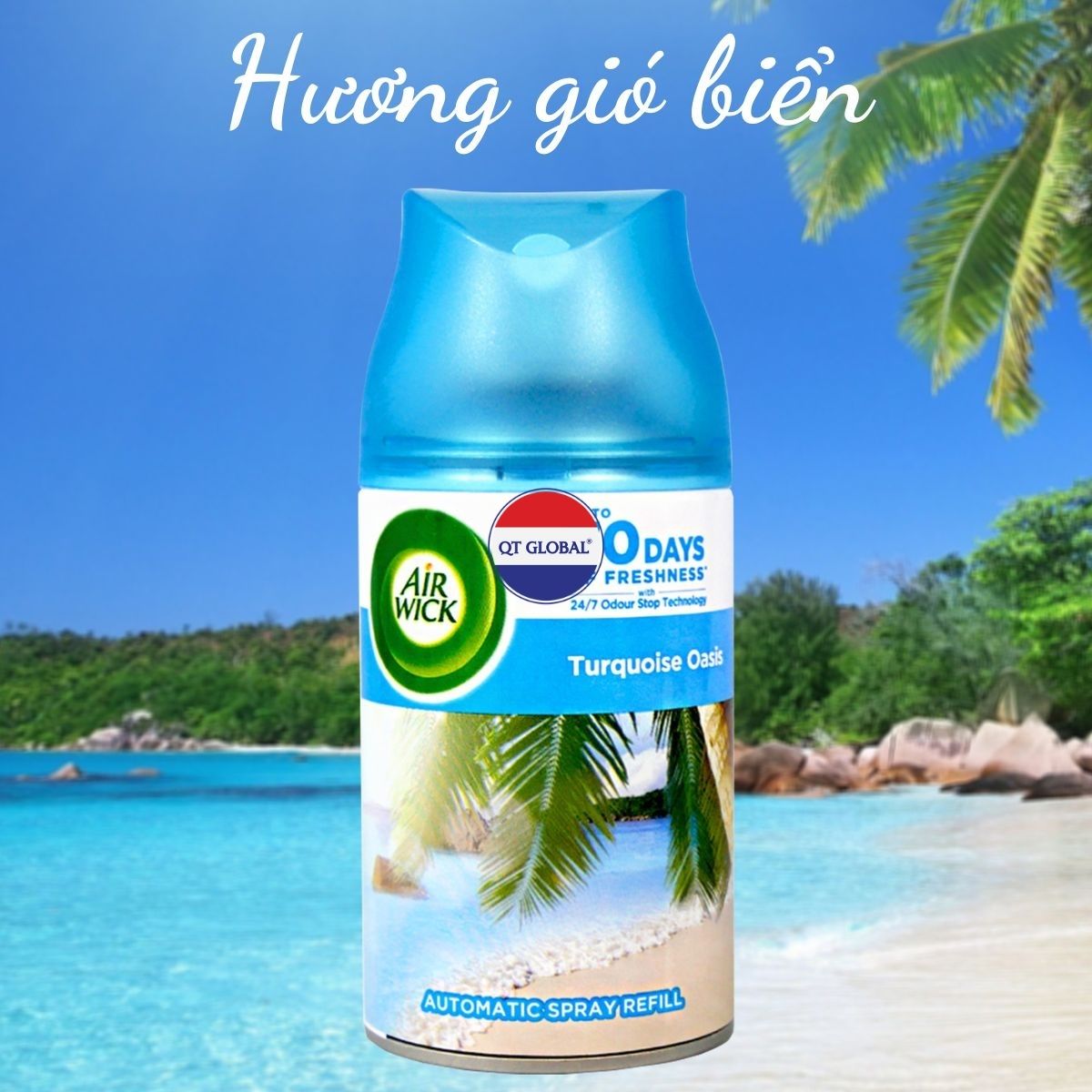 Bình xịt thơm phòng Air.Wick Turquoise Oasis 250ml QT006526 - hương gió biển