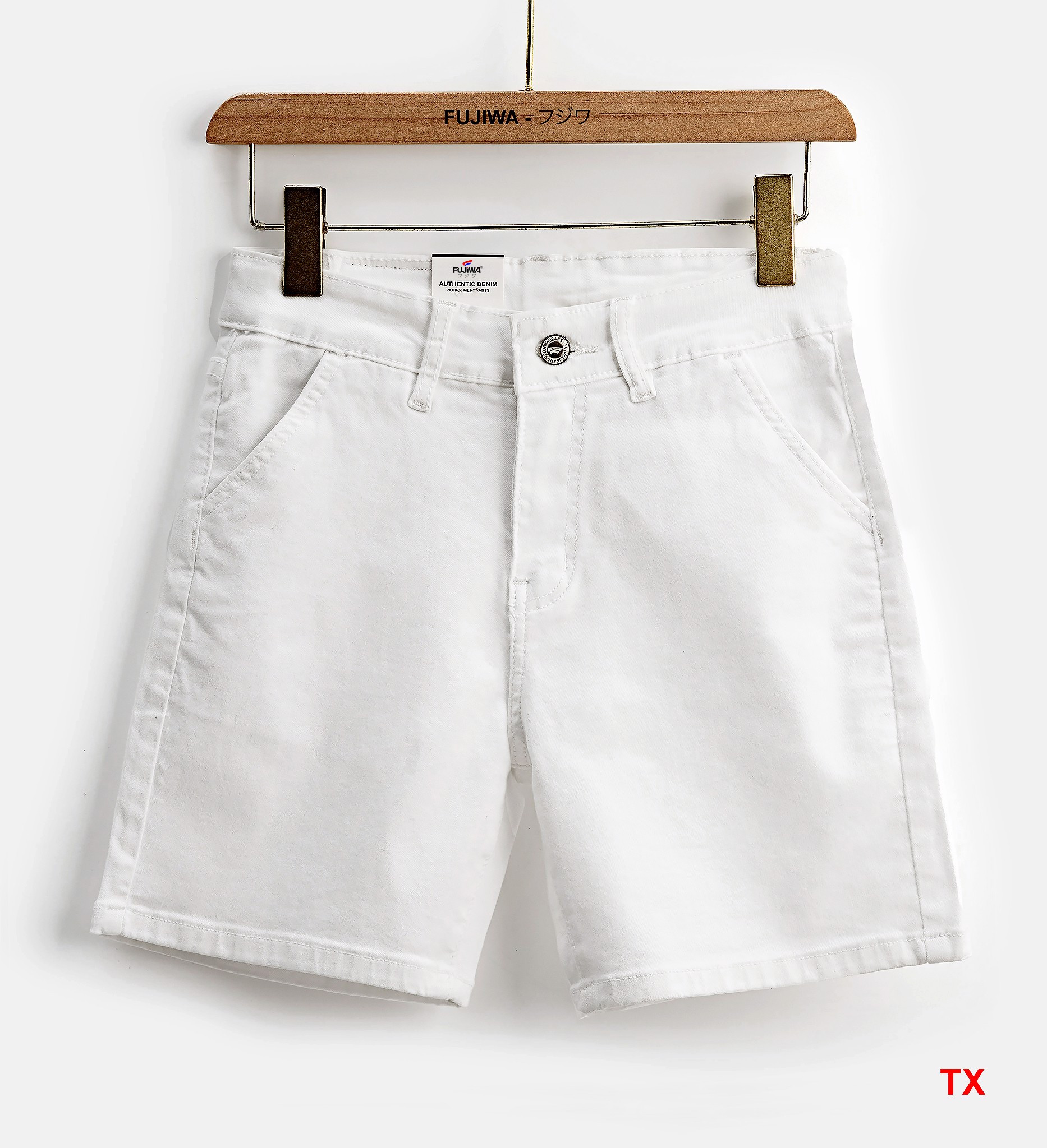 Quần Short Jean Nữ Túi Xéo FUJIWA - TX. Lưng Cao Ngang Rốn, Co Giãn Tốt. Size 26, 27, 28, 29, 30, 31, 32 (42kg - 70kg)