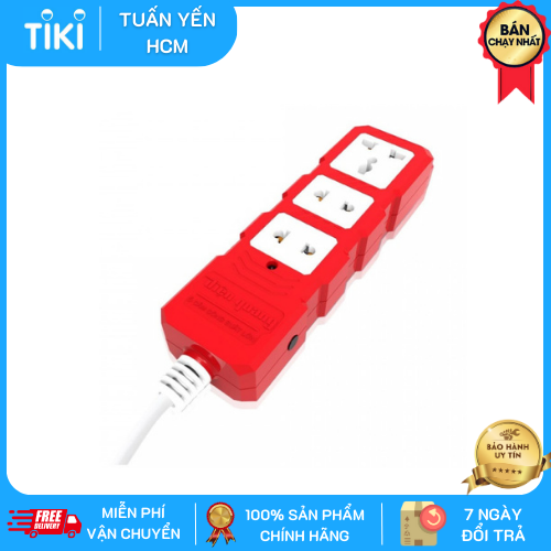 Hình ảnh Ổ cắm công suất lớn Điện Quang ĐQ ESKHP 3RW 5M (3 lỗ, màu đỏ trắng, dây dài 5m)