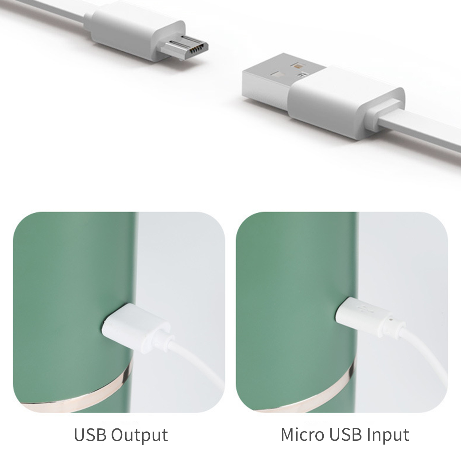 Máy lọc không khí để bàn mini kèm đèn led để ngủ, hoạt động yên tĩnh, sạc USB