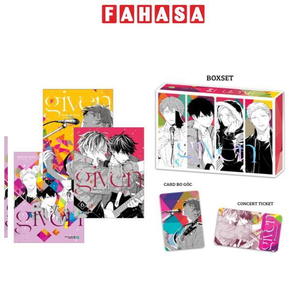 Sách - Bộ Manga - Given: Tập 4-6 (Bộ 3 Tập) - Bản Sưu Tầm - Tặng Kèm Boxset Nam Châm The Brigde + Concert Ticket + Card Bo Góc