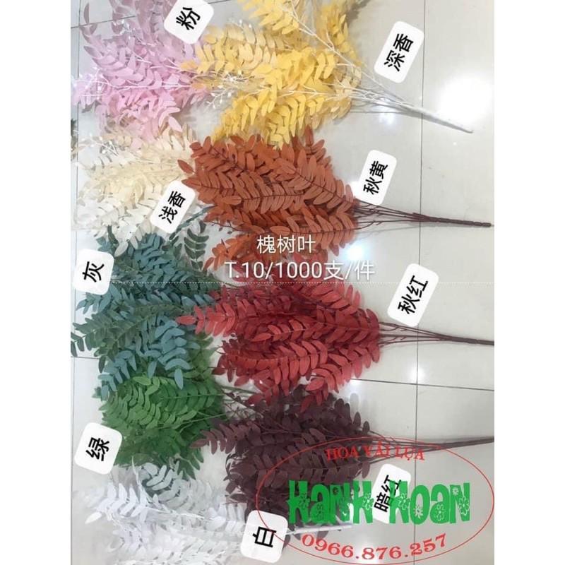 Cụm lá dương xỉ xương cá 5 nhánh cao cấp - Cây lá giả