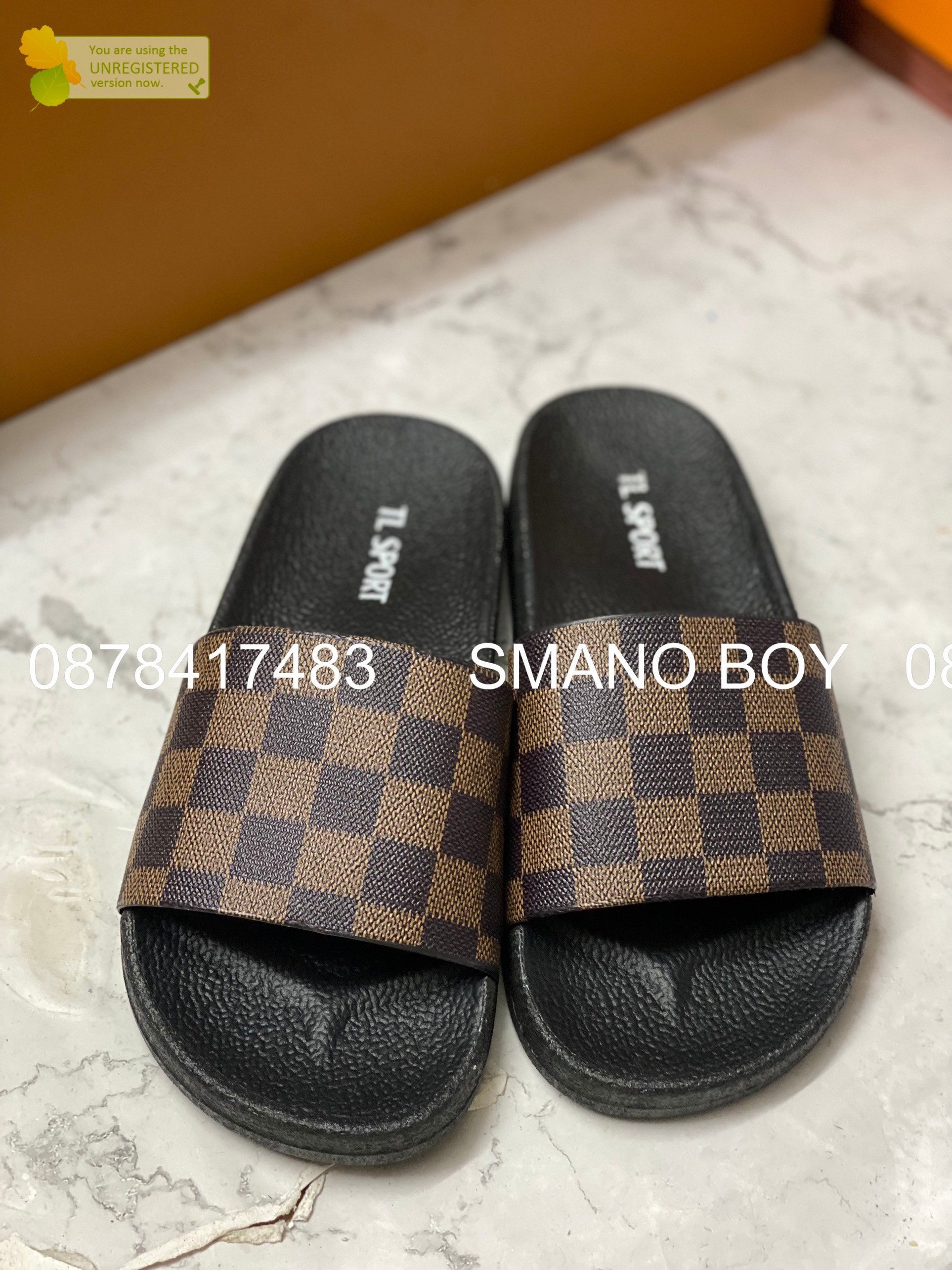 DÉP QUAI NGANG NỮ CARO NÂU SMANO HOẢ TỐC