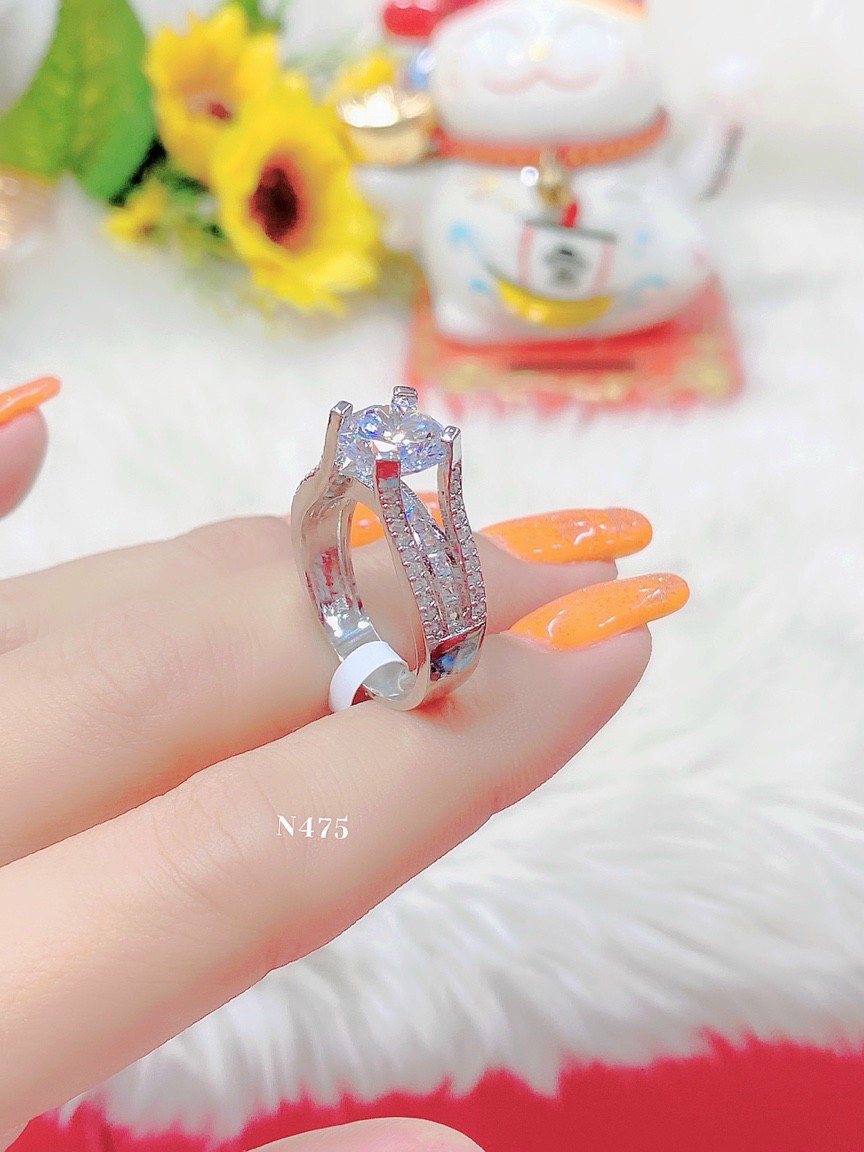 Bộ trang sức mạ vàng 18k - bông tai và dây chuyền - dây chuyền và nhẫn