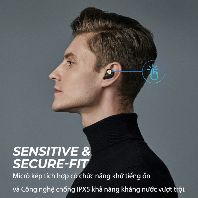 Tai Nghe Bluetooth Earbuds SoundPeats Truengine 3SE với thiết kế được cải tiến siêu nhẹ mang đến cảm giác đeo thoải mái hơn - Hàng Chính Hãng