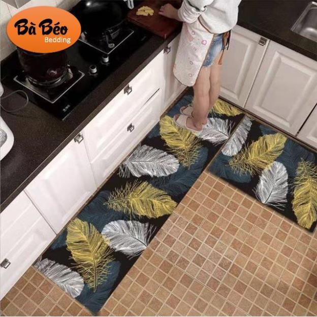 Bộ 2 thảm nhà bếp hình 3d