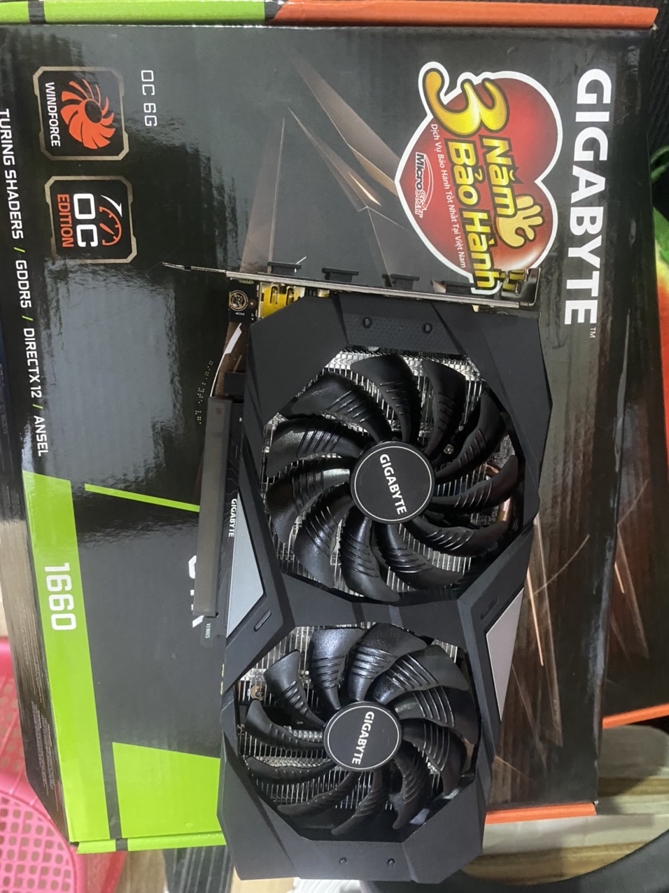 VGA (Cạc màn hình) GIGABYTE GeForce GTX 1660 6GB/D5/2FAN - HÀNG CHÍNH HÃNG