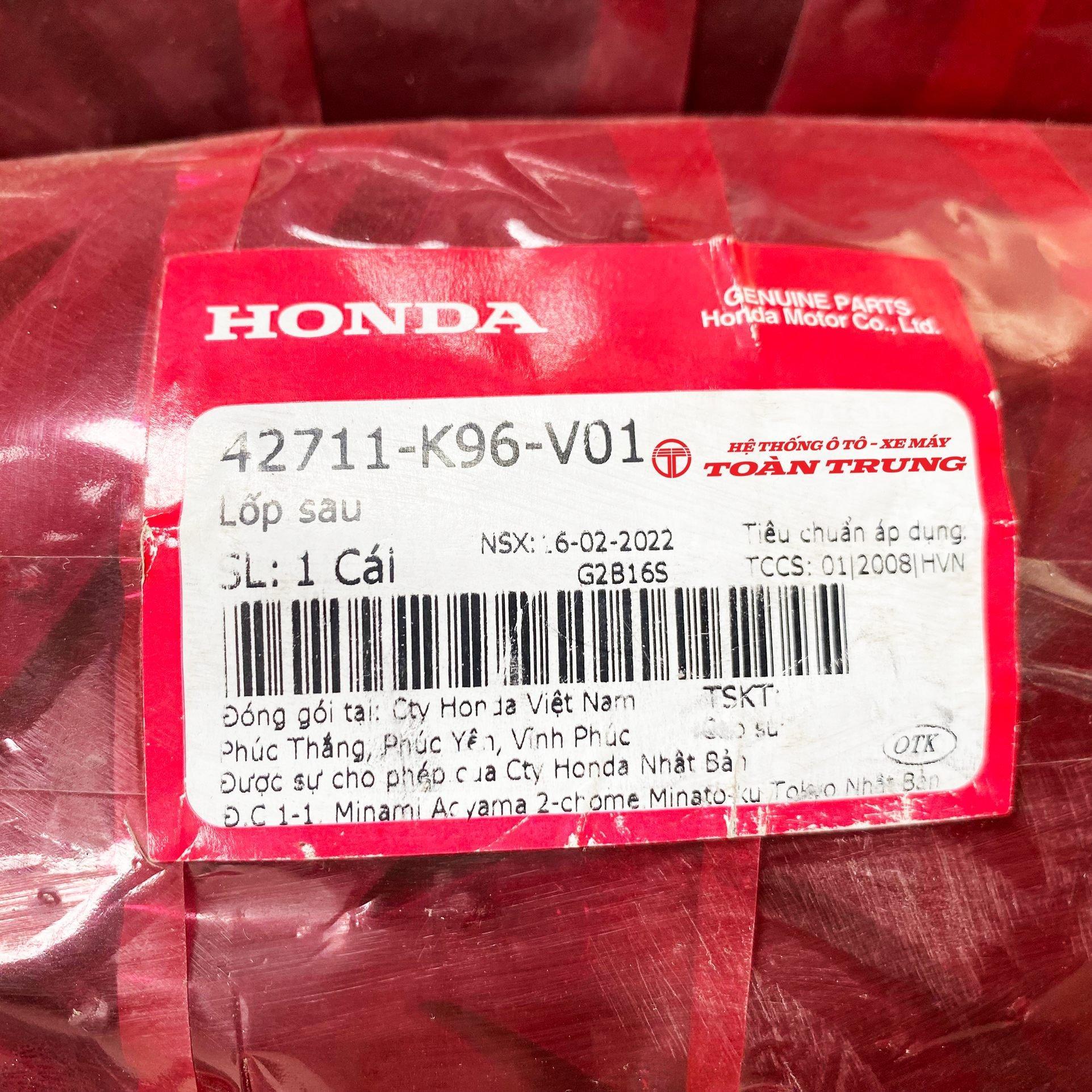 Lốp sau PCX 125/150 (2018-2020), Vario 160 chính hãƞg Honda &quot;42711K96V01&quot;