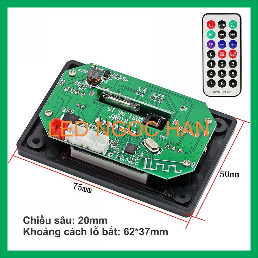 Bo mạch giải mã âm thanh đa chức năng: GHI ÂM, CALL, Thẻ nhớ, USB, FM, AUX, BLUETOOTH 5.0, SẠC USB, ĐKTX.