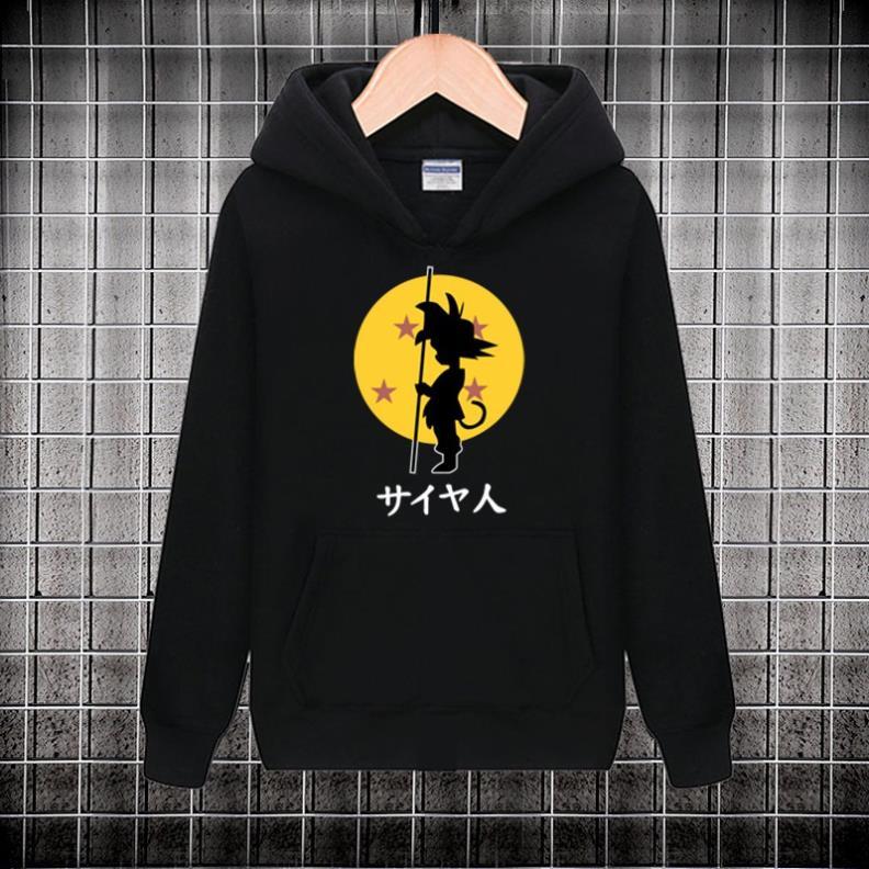 RẺ VÔ ĐỊCH NEW Áo Hoodie Đen Anime Dragon Ball - Hoạt Hình 7 Viên Ngọc Rồng giá xưởng
