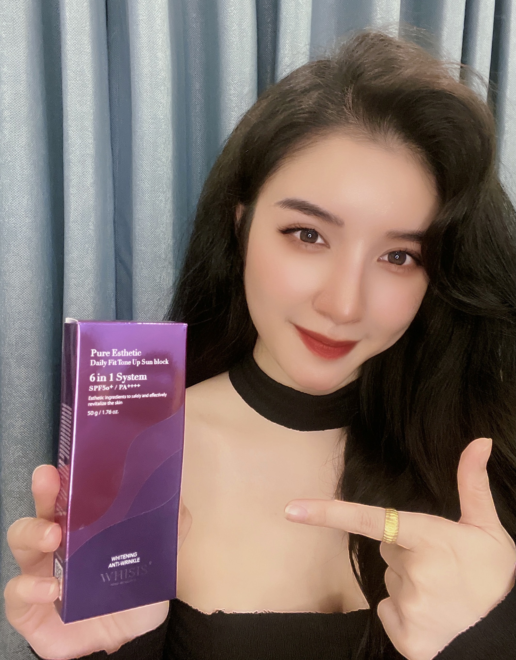 Kem Chống Nắng Nâng Tone WHISIS Pure Esthetic Daily Fit Tone Up Sun Block 50g