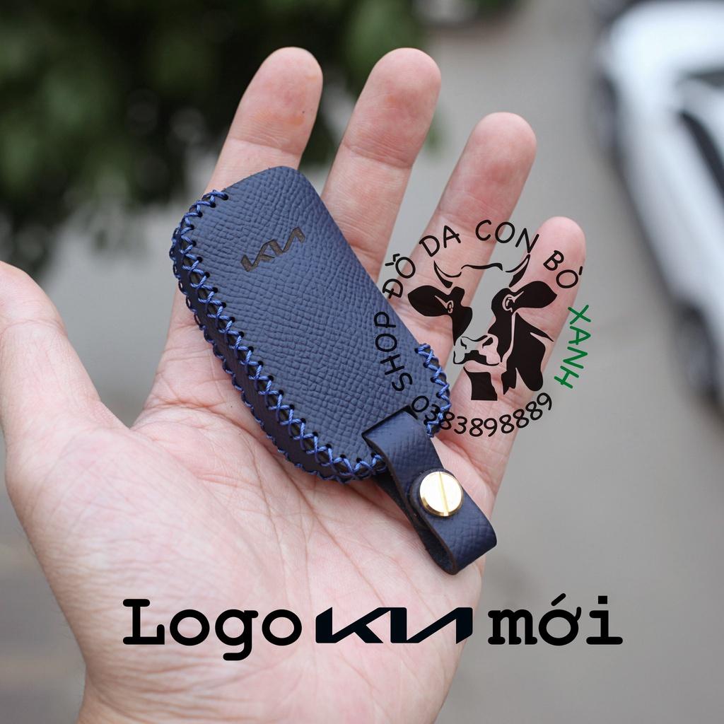 Bao da dành cho chìa khóa Kia Sonet bản Deluxe LOGO mới Handmade da thật 005B