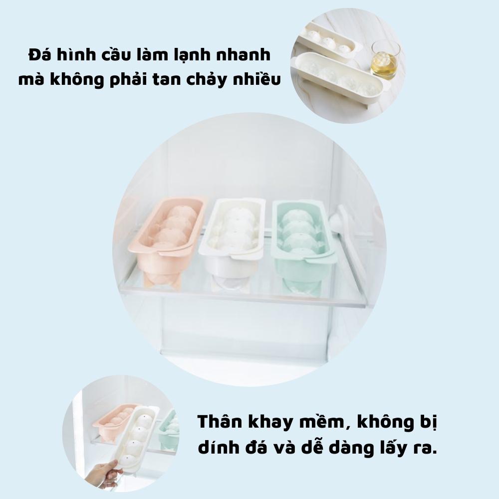 Khay đá tròn vỉ làm đá bi tủ lạnh kari inochi tủ lạnh viên bi chính hãng KDT01