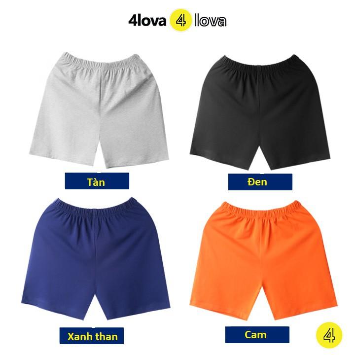 Quần đùi short thun cho bé 4LOVA mùa hè chính hãng từ 8-40 kg