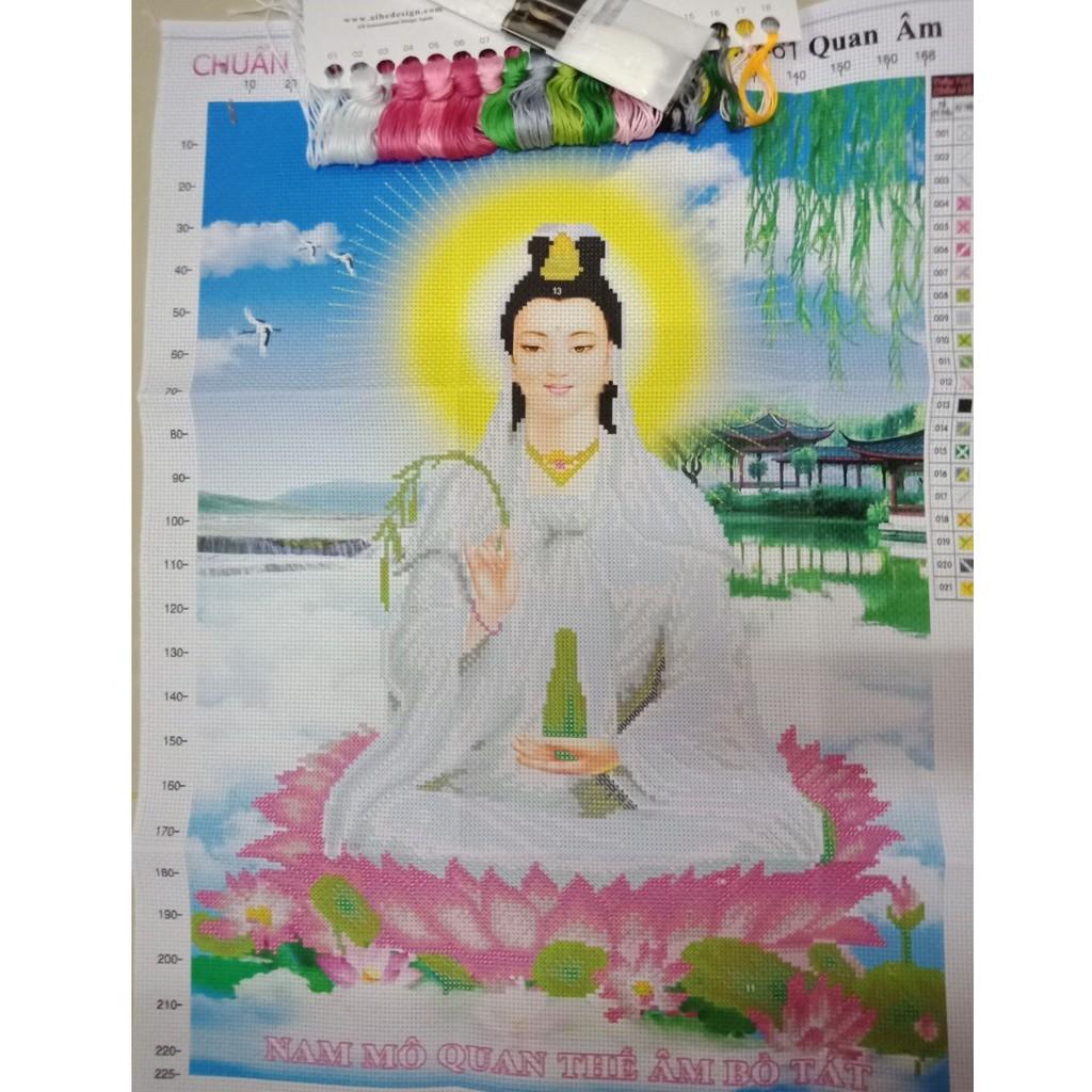 Tranh thêu Quan Âm - Mới ms 53461