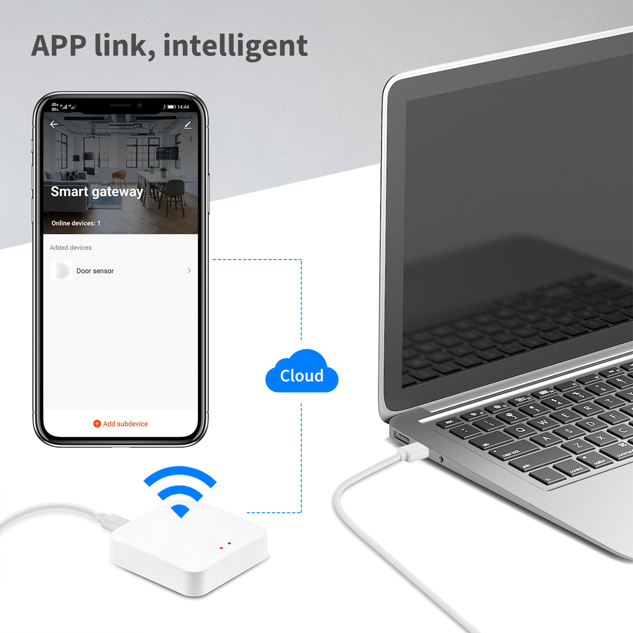 Bộ Điều Khiển Trung Tâm Zigbee Smart Gateway Cho Nhà Thông Minh kết nối Bluetooth, Wifi Thông Qua App Tuya, Smart life - Hàng Chính Hãng