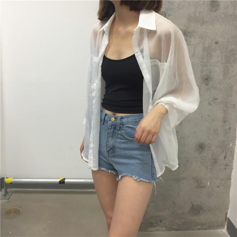 Áo Nữ Tay Dài Dáng Rộng Thời Trang Phong Cách Hàn Quốc