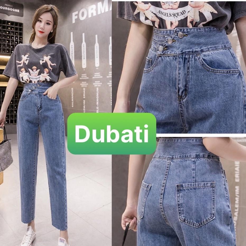 QUẦN JEAN NỮ BAGGY LƯNG CAO NÂNG MÔNG EO BẢN TO 3 CÚC SANG CHẢNH NEW VIPP- DB 295- DUBATI FASHION