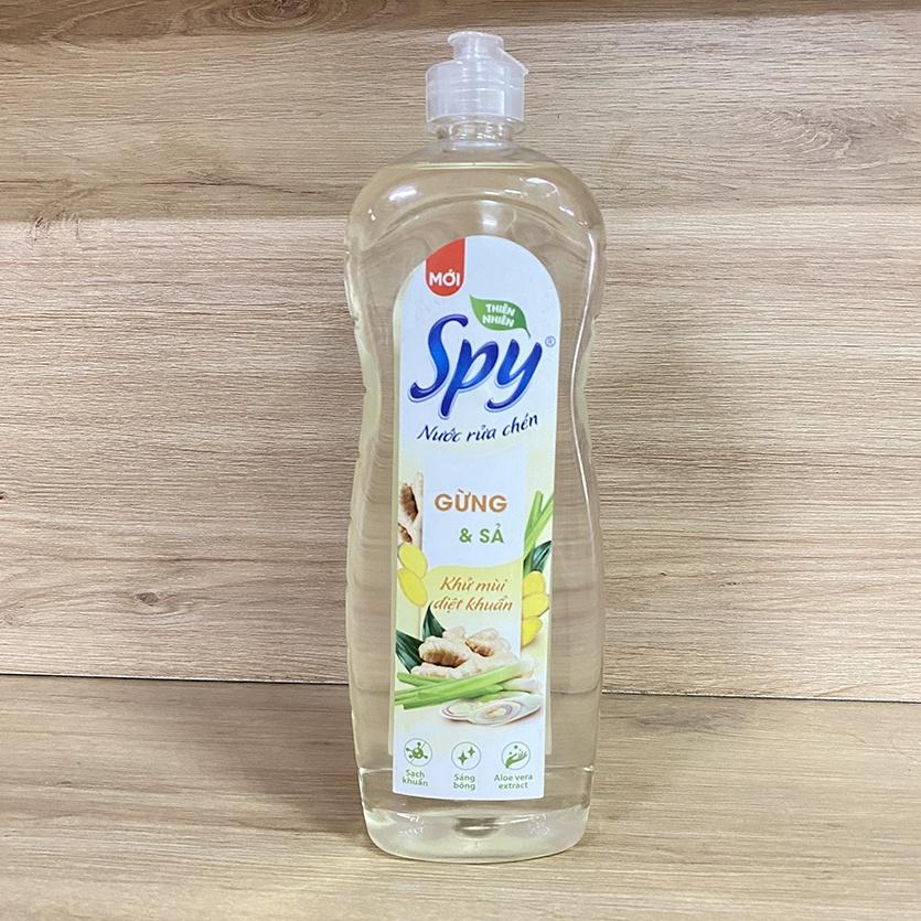 Nước rửa chén bát SPY thiên nhiên 380 ml hương Quế, hương Gừng Sả thơm dịu nhẹ