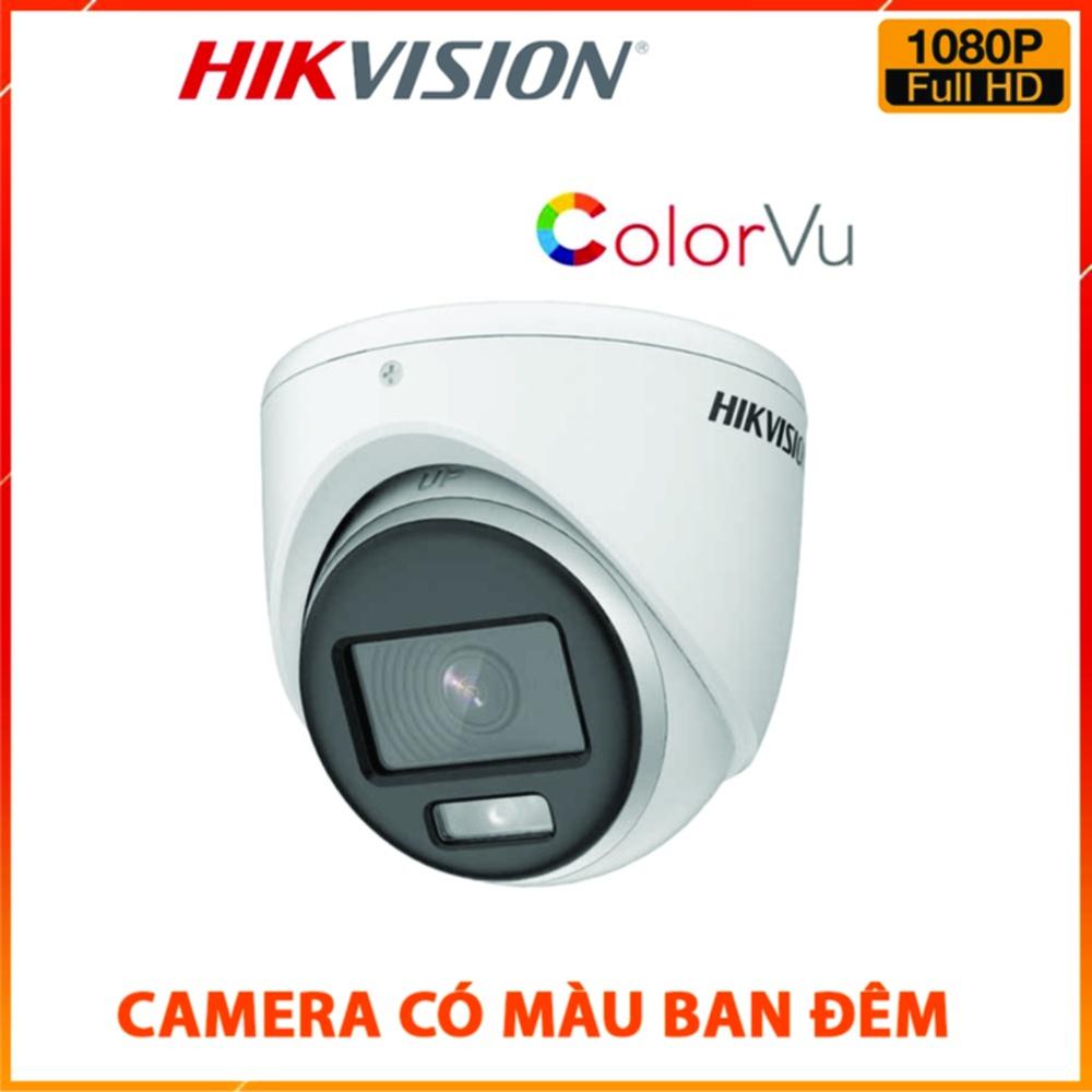 Camera HD-TVI ColorVu thế hệ mới có tích hợp micro thu âm thanh 2MP HIKVISION DS-2CE72DF3T-FS - Hàng chính hãng