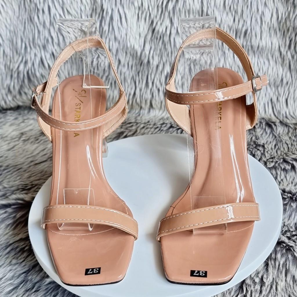 Giày Cao Gót Sandal Quai Hậu Cao Gót Nữ 7 Phân Đế Trong - MS 023