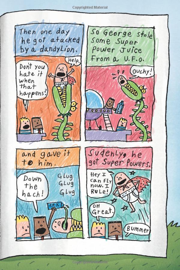 Sách Captain Underpants And The Big , Bad Battle Of The Bionic Booger Boy - Part 1: The Night Of The Nasty Nostril Nuggets (Captain Underpants Book 6)