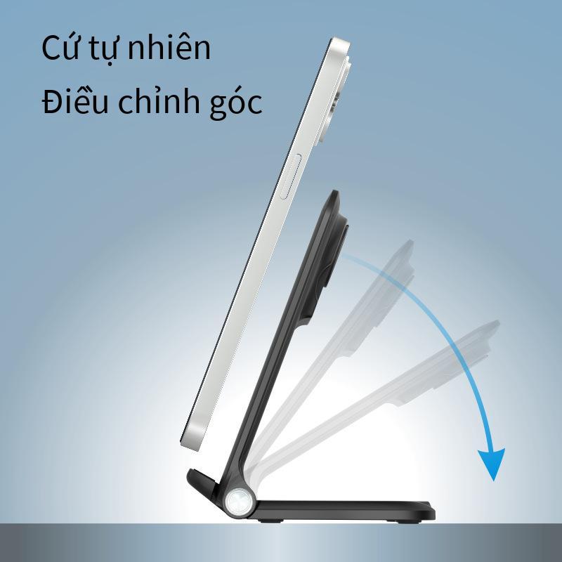 Bộ sạc không dây tùy chỉnh giá thấp nhất máy tính để bàn gấp ba trong một phù hợp với bộ sạc điện thoại di động sạc nhanh Apple Huawei