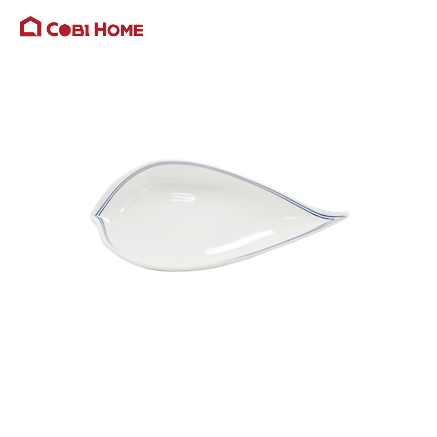 Đĩa oval hình lá tạo kiểu sang trọng bằng melamine cao cấp