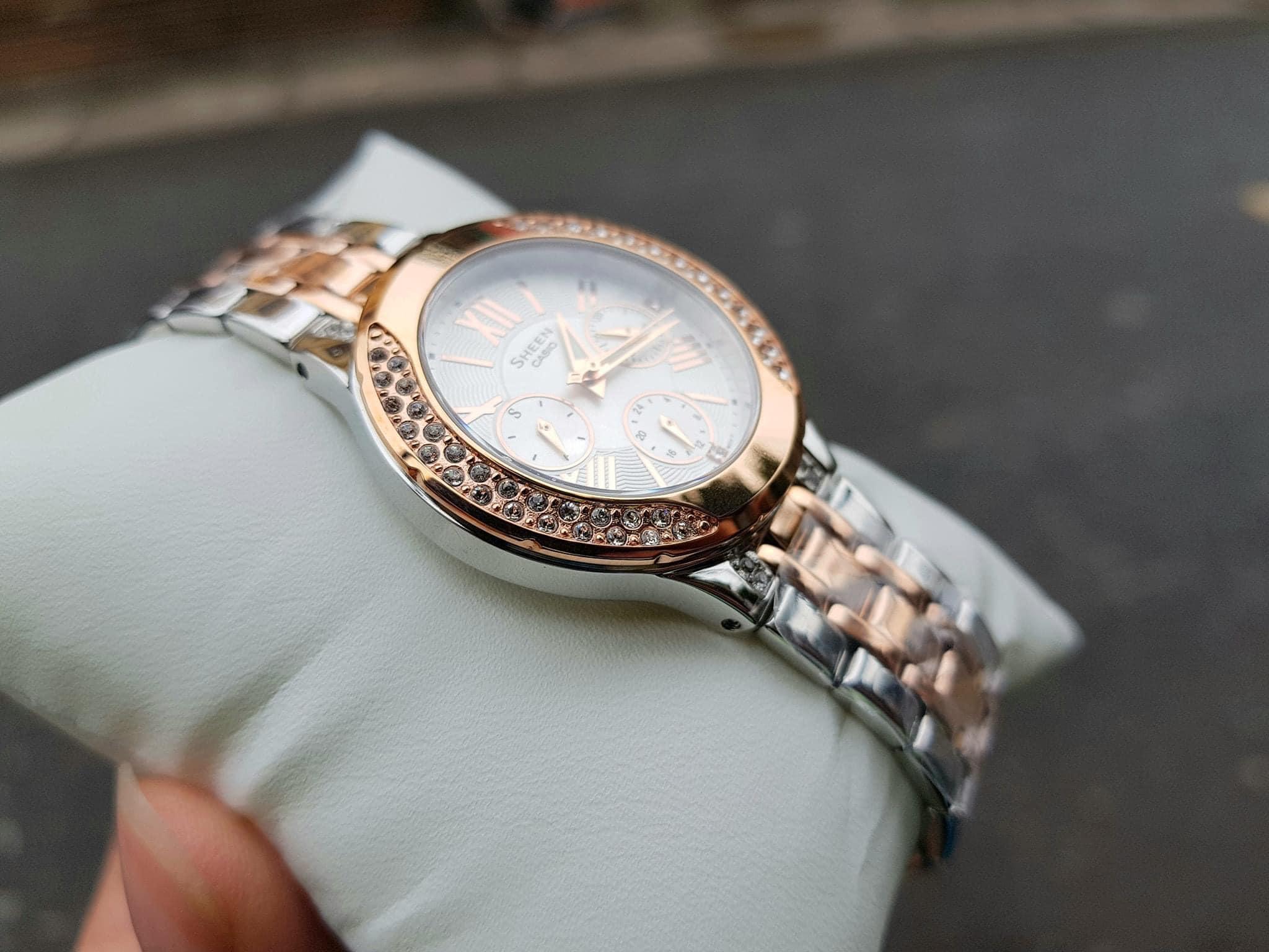 Đồng Hồ Nữ Dây Thép Casio Sheen SHE-3809SG-7AUDR | SHE-3809SG-7A