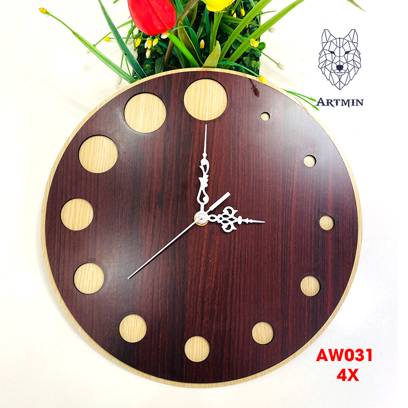 AW031 - Đồng Hồ Gỗ Decor Trang Trí Nhà Cửa – Đồng Hồ Treo Tường Độc Lạ
