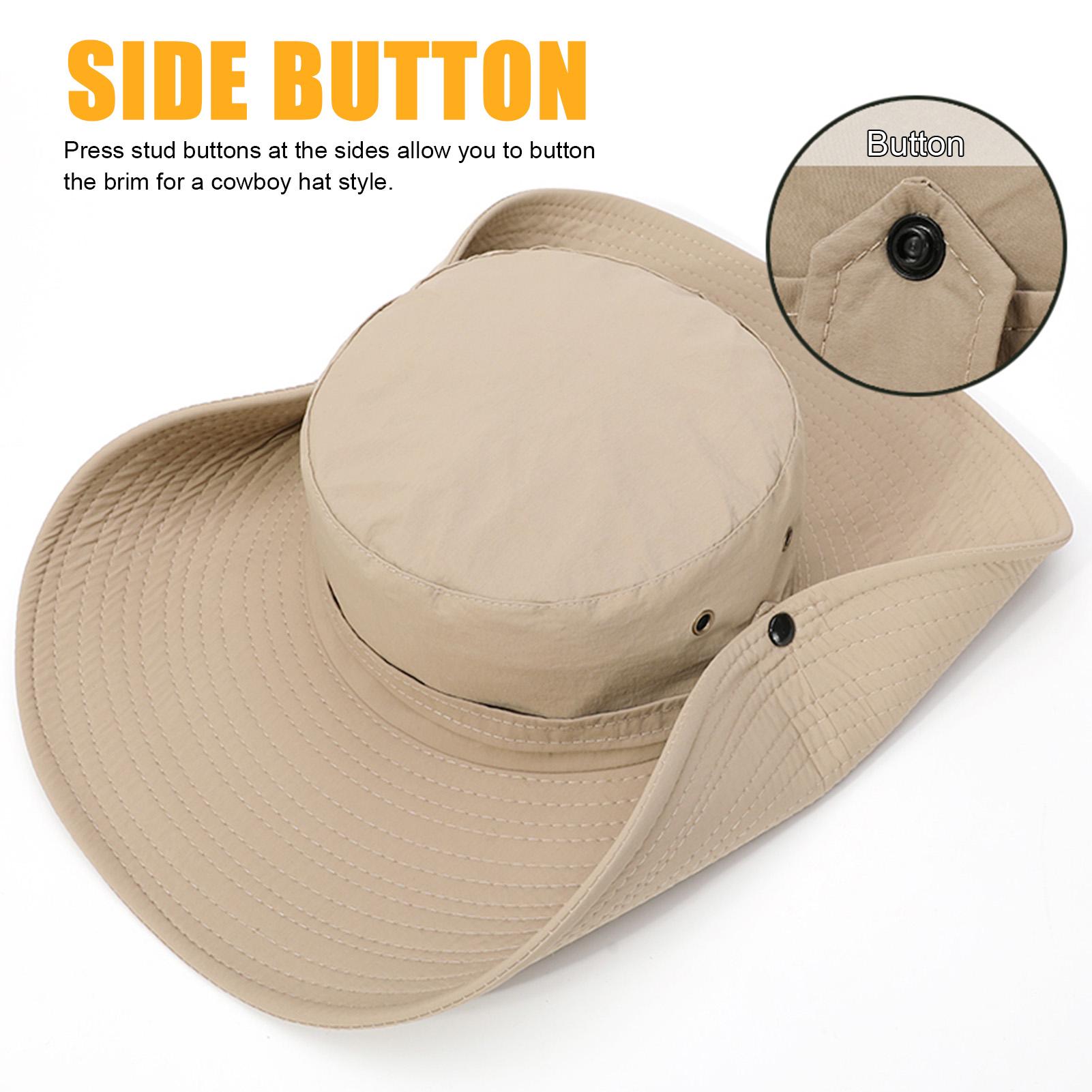 Sun Hat Wide Brim UV Protection Foldable Bucket Hat for Fishing Hiking Camping 12CM Brim