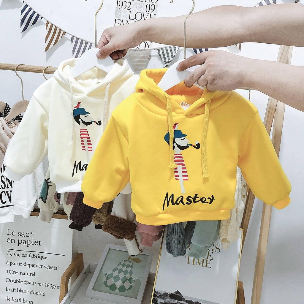 Áo nỉ bông hoddie cho bé LILA KIDS, Áo nỉ master cho bé từ 6-28kg