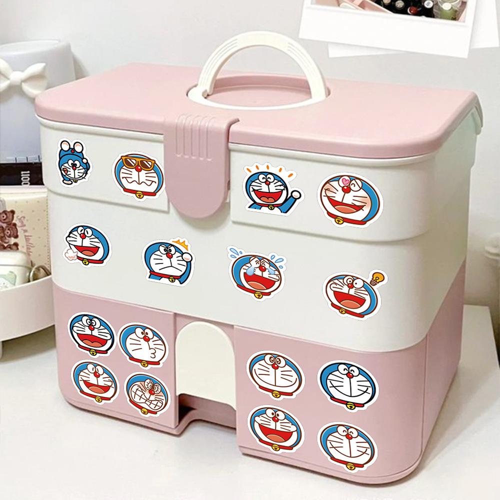 Sticker DORAEMON ICON hoạt hình trang trí mũ bảo hiểm,guitar,ukulele,điện thoại,sổ tay,laptop-mẫu S138