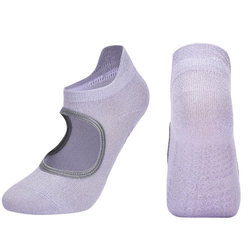 Phụ nữ Backless Yoga vớ Silicone GRIP chống trượt chống trượt Fitness VOTNESS LOETABLE LADIES Ballet Dance Sports Sports Color: Green Size: EUR 35-40 US 4.5-8.5