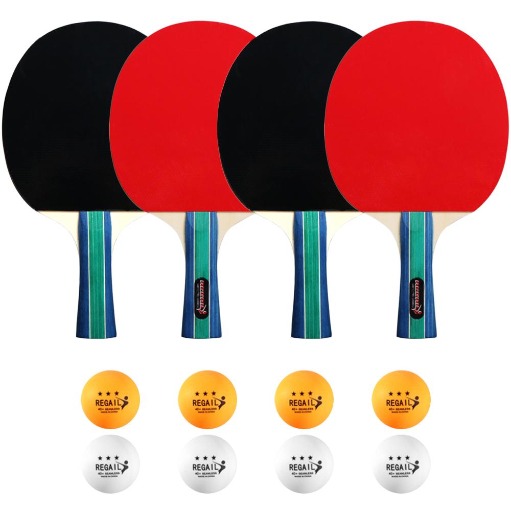 2 cặp vợt và 8 quả bóng bàn đánh bóng bàn Paddles chất lương cao