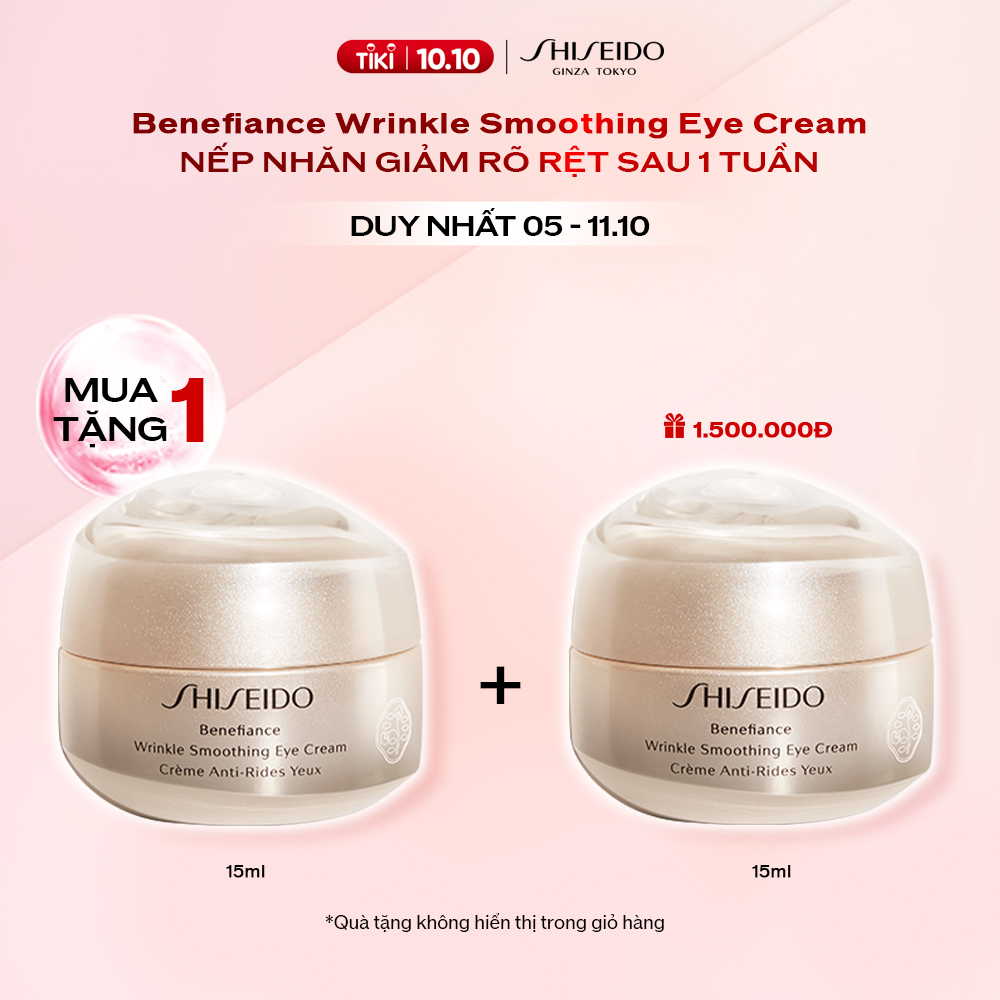 [Mua 1 tặng 1] Kem dưỡng mắt Shiseido Benefiance Wrinkle Smoothing Eye Cream 15ml