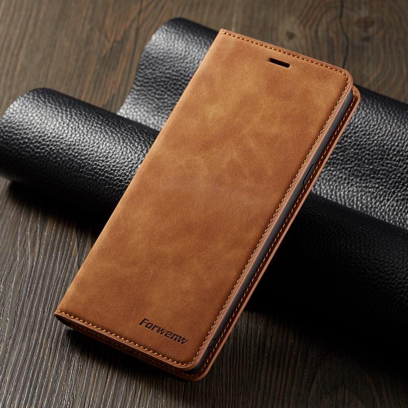 Bao da dành cho Samsung Galaxy Note 8, Note9, Note 10, Note 10 Plus, Note 20, Note 20 Ultra dạng ví cao cấp, kiểu dáng sang trọng thời trang, ngăn đựng thẻ tiện lợi, bảo vệ điện thoại toàn diện