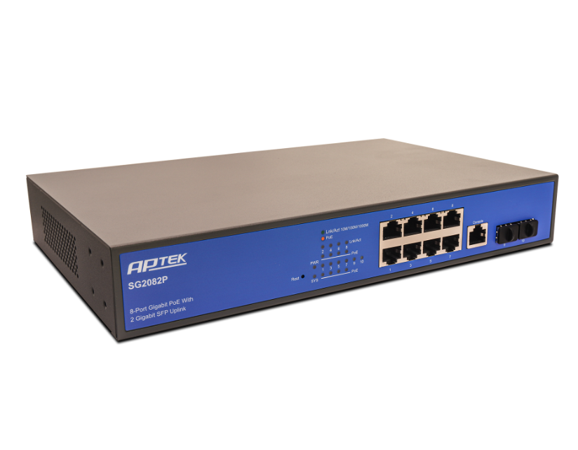 Switch APTEK SG2082P 8 Port PoE L2 Managed - Hàng chính hãng