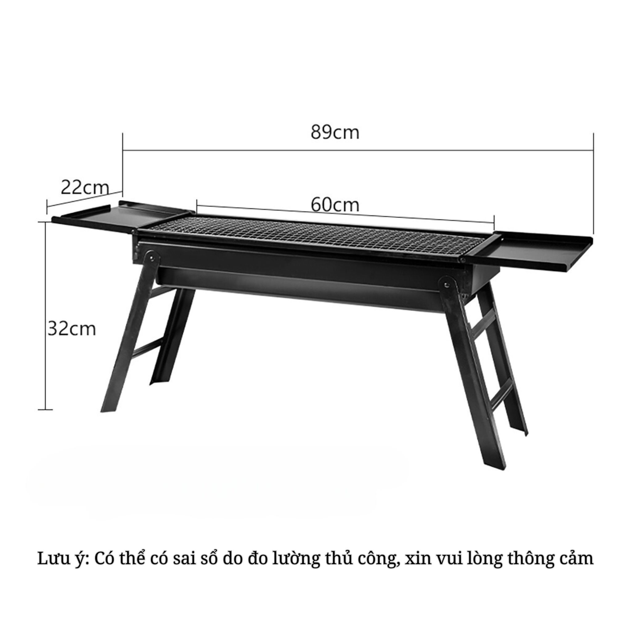 Bếp nướng ngoài trời tặng dụng cụ hỗ trợ,bếp nướng than gỗ, có thể gấp gọn và di động